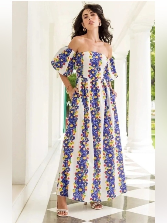 Beyond By Vera Dresses & Skirts - NWT Beyond by Vera Off the Shoulder Leah GRAND VILLA COBALT Dress size M
